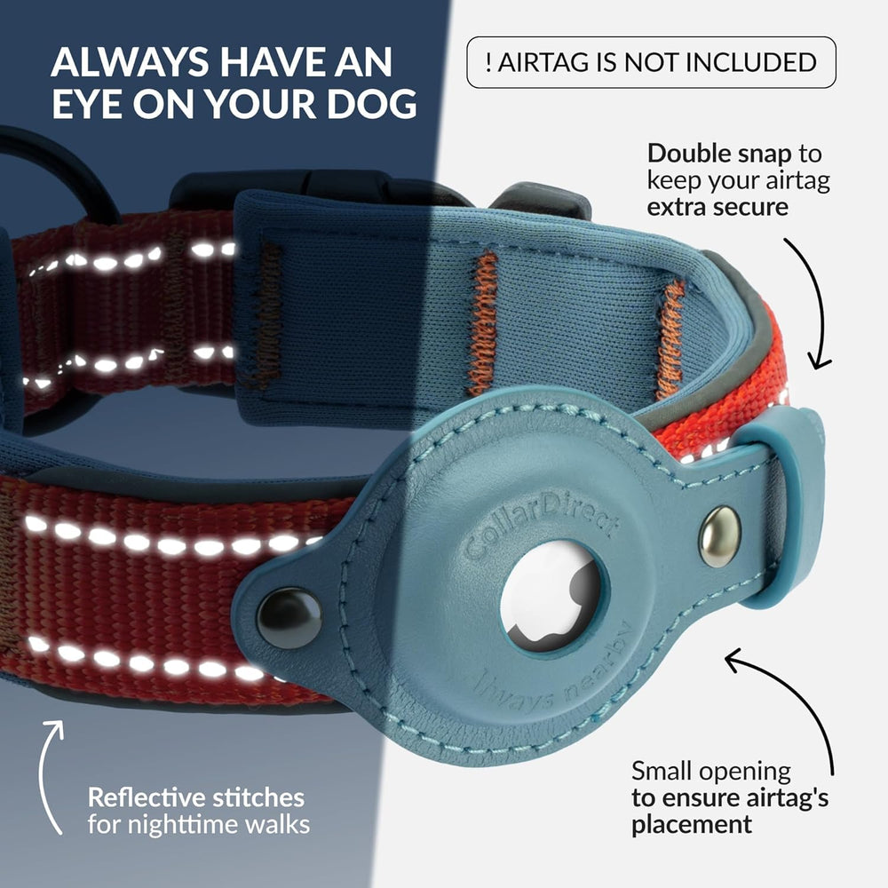 CollarDirect AirTag con cuero genuino para durabilidad diaria.