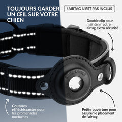 CollarDirect AirTag con cuero auténtico y hebilla resistente.