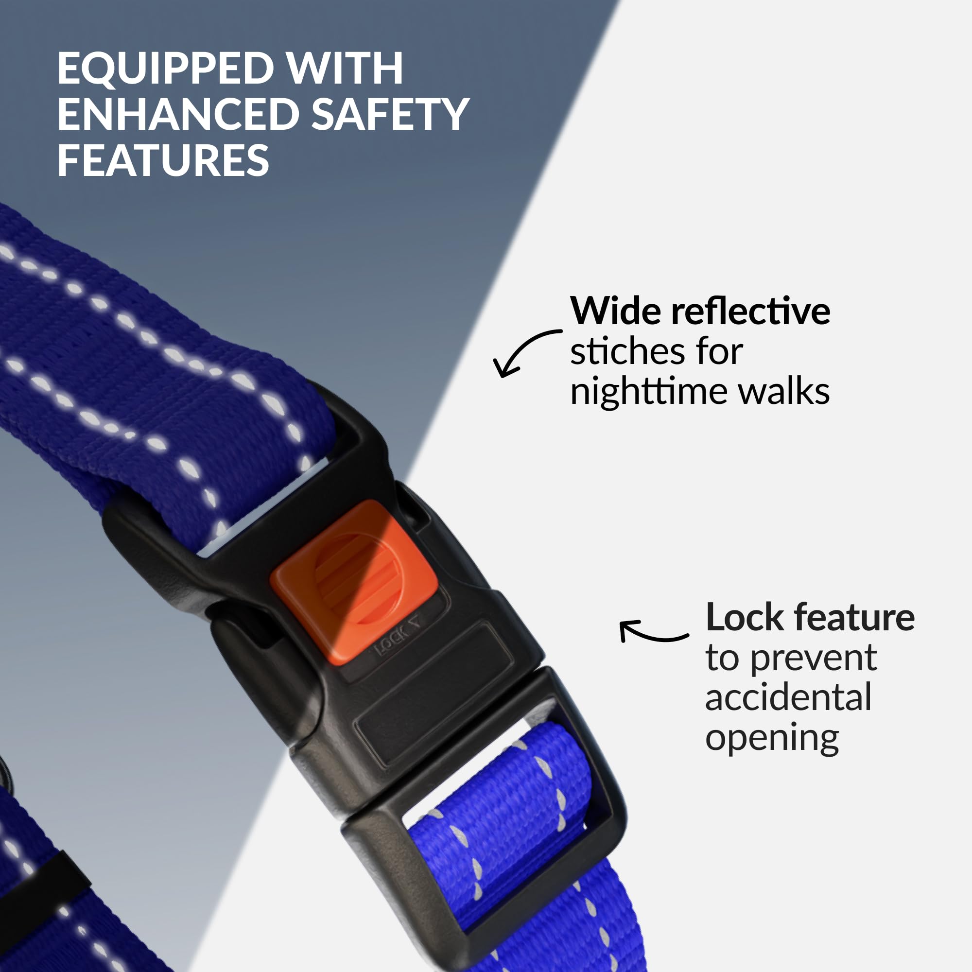 Collar Direct Martingale con ajuste 17-22 pulgadas para perros de tamaño grande a mediano.