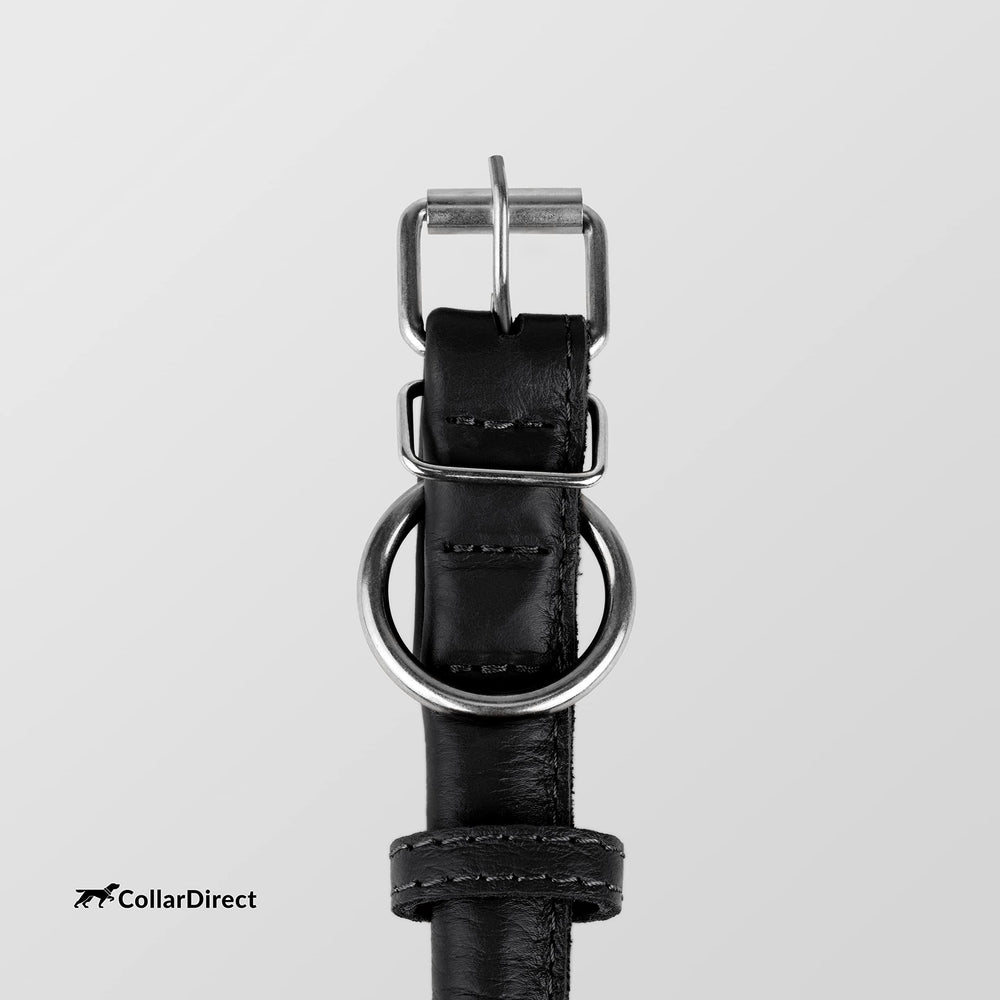 CollarDirect collar de cuero enrollado con empaque sobrio y marca reconocida.