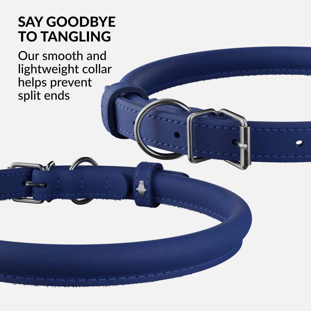 CollarDirect collar de cuero enrollado para tamaño pequeño, ideal para perros pequeños.