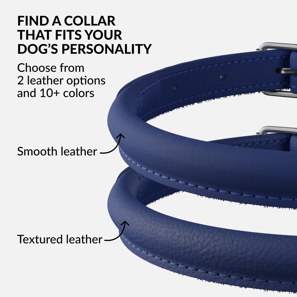 CollarDirect collar de cuero enrollado, fácil de limpiar con paño húmedo.