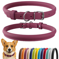 CollarDirect collar de cuero enrollado suave, ideal para evitar enredos en pelaje largo