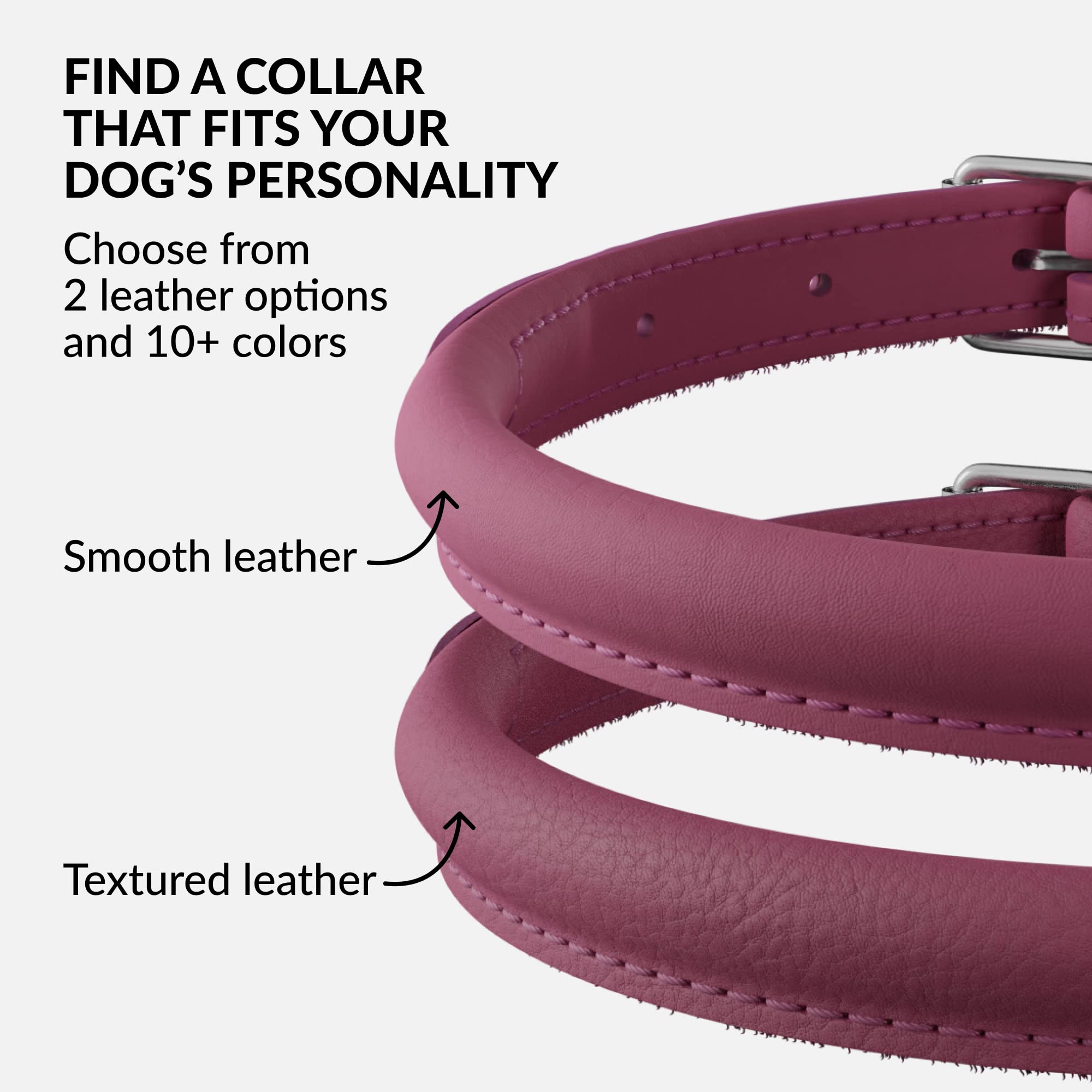 CollarDirect collar para perros y gatos en rosa liso y suave