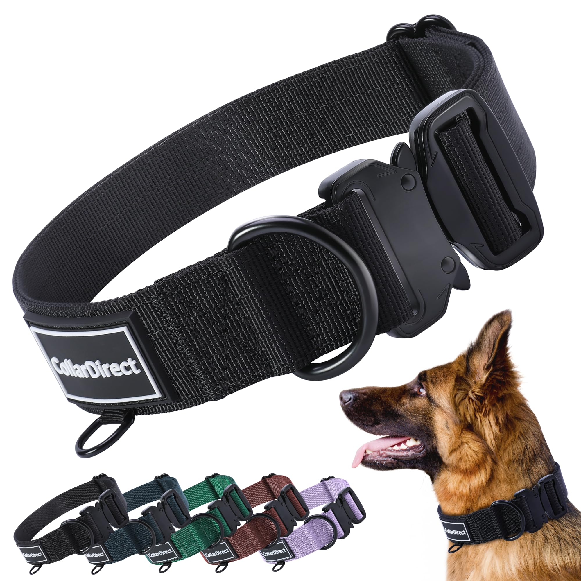 CollarDirect: collar de doble capa negro ideal para perros activos