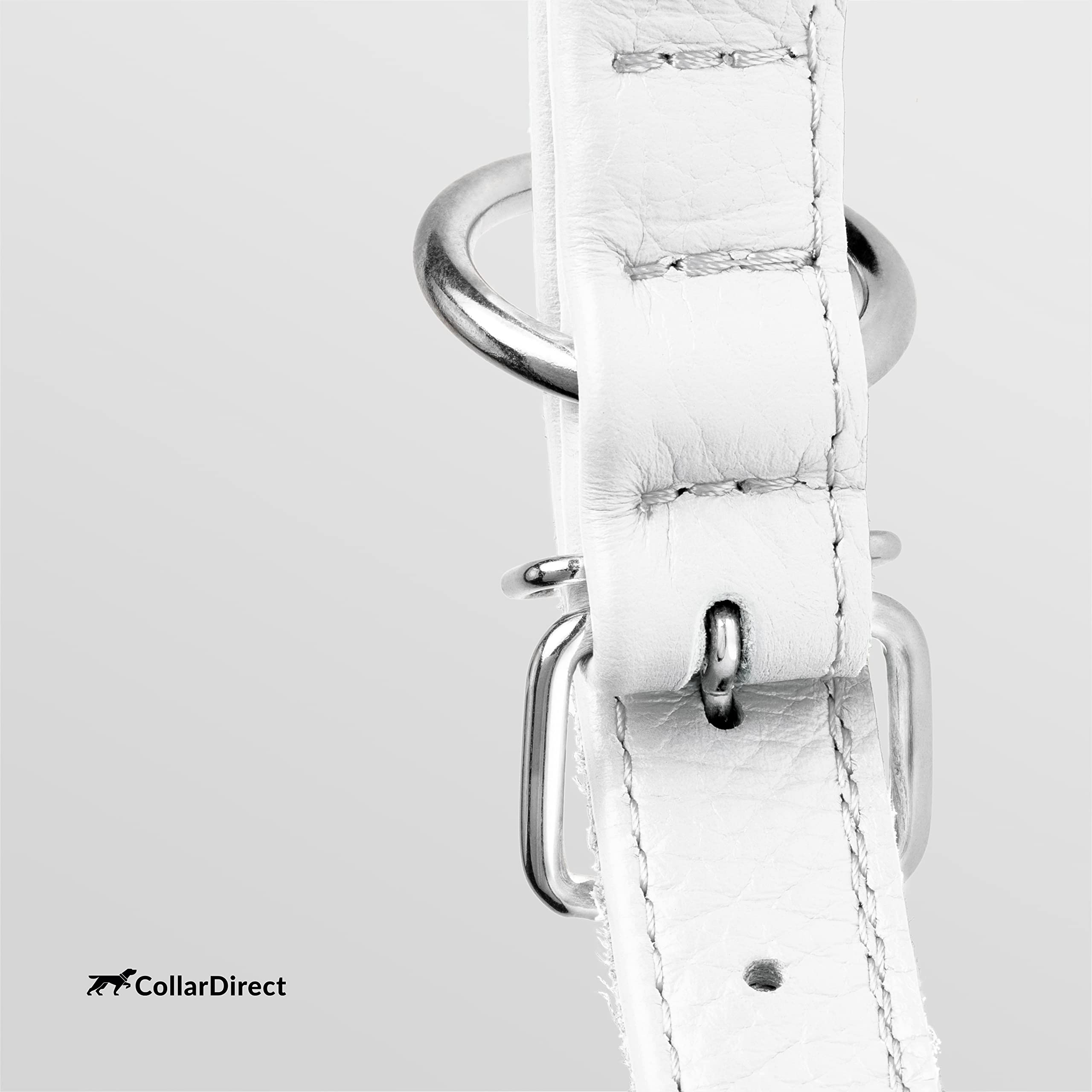 CollarDirect collar de cuero suave para perro grande, duradero ante aventuras al aire libre.