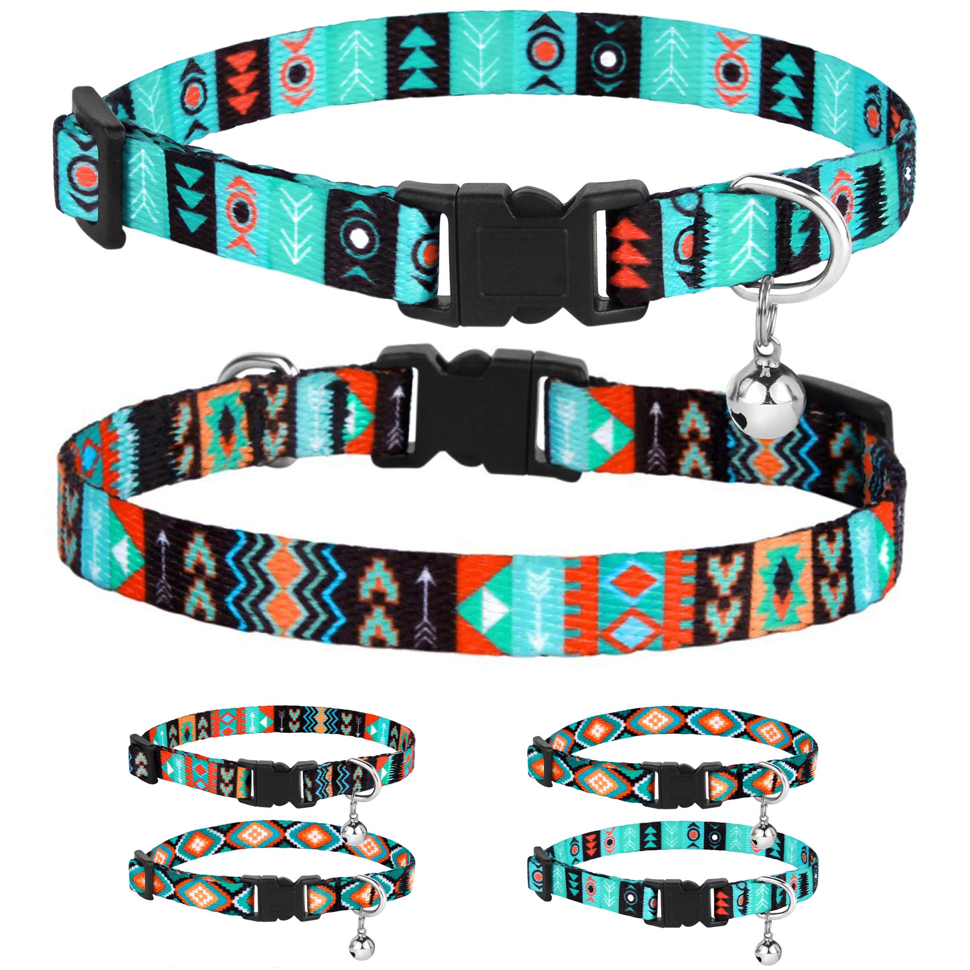 CollarDirect collar gato breakaway removible con campana, cómodo y seguro para jugar.