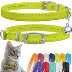 CollarDirect collar de cuero para gato con campana facilita localizarlo