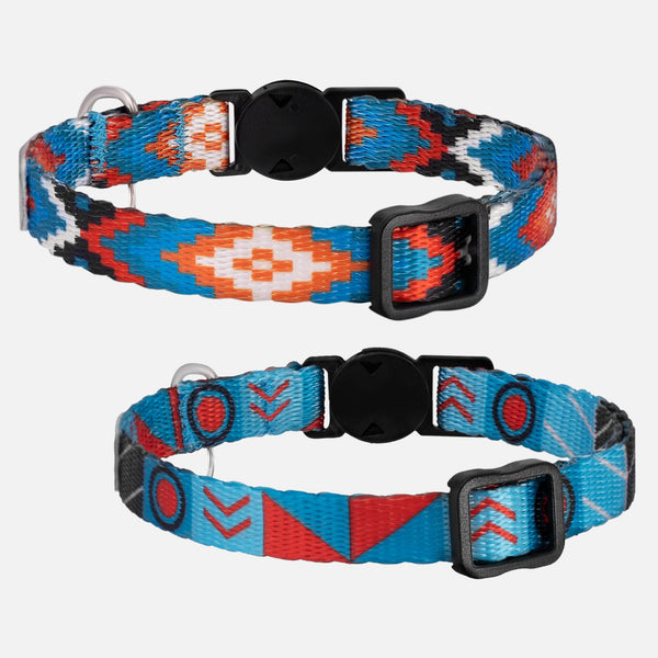 CollarDirect para gato, diseño tribal azteca, expresión única.