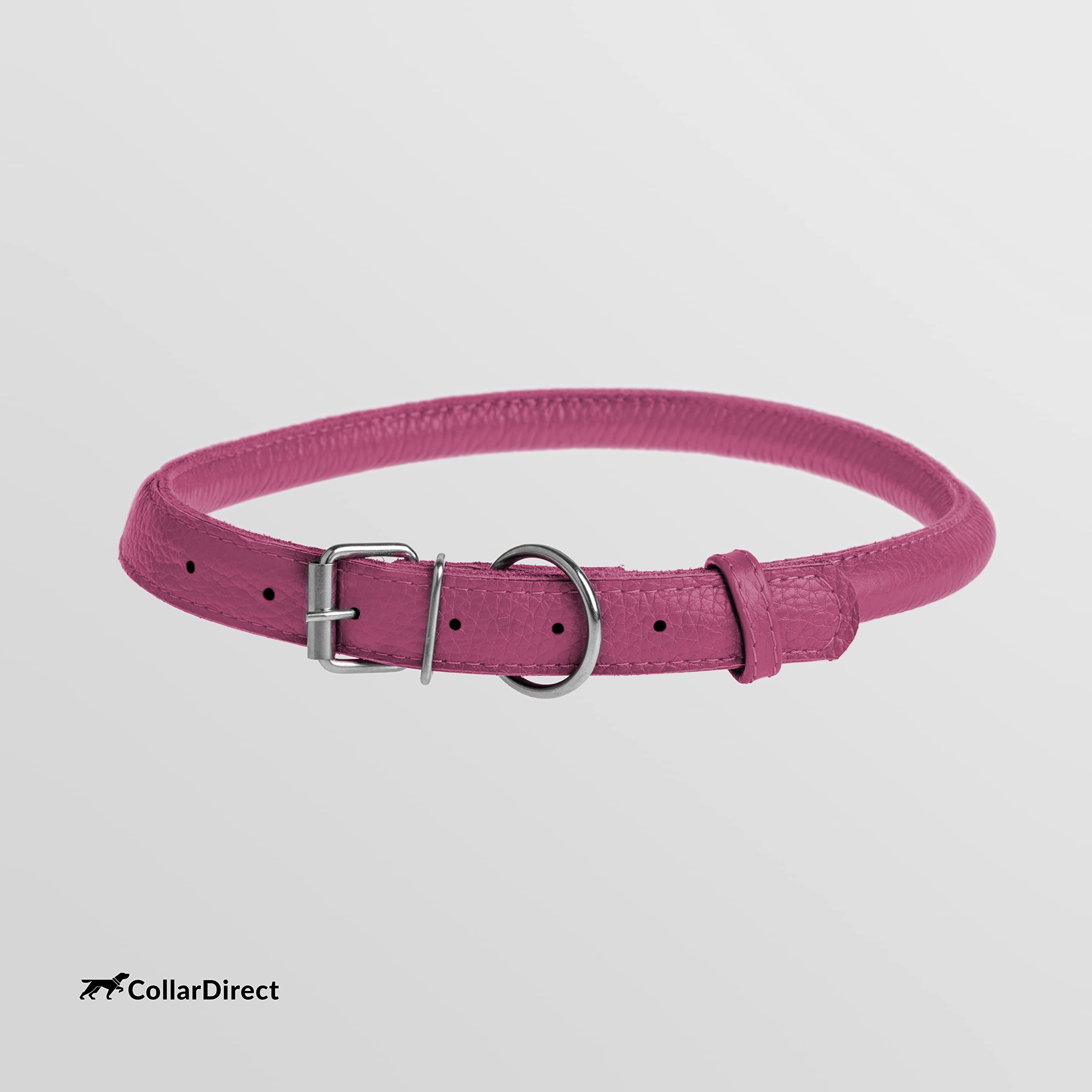 CollarDirect: detalle de limpieza rápida en rosa para cuero enrollado.