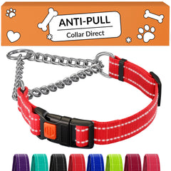 CollarDirect Martingale con cadena de acero inoxidable para perros, duradero.