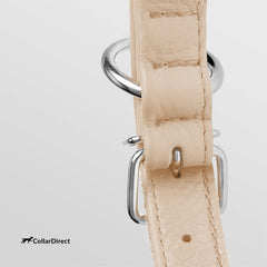 CollarDirect collar perro cuero enrollado ligero para paseos cómodos.