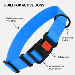 Collar Direct Nylon recubierto de PVC resiste humedad para uso exterior.