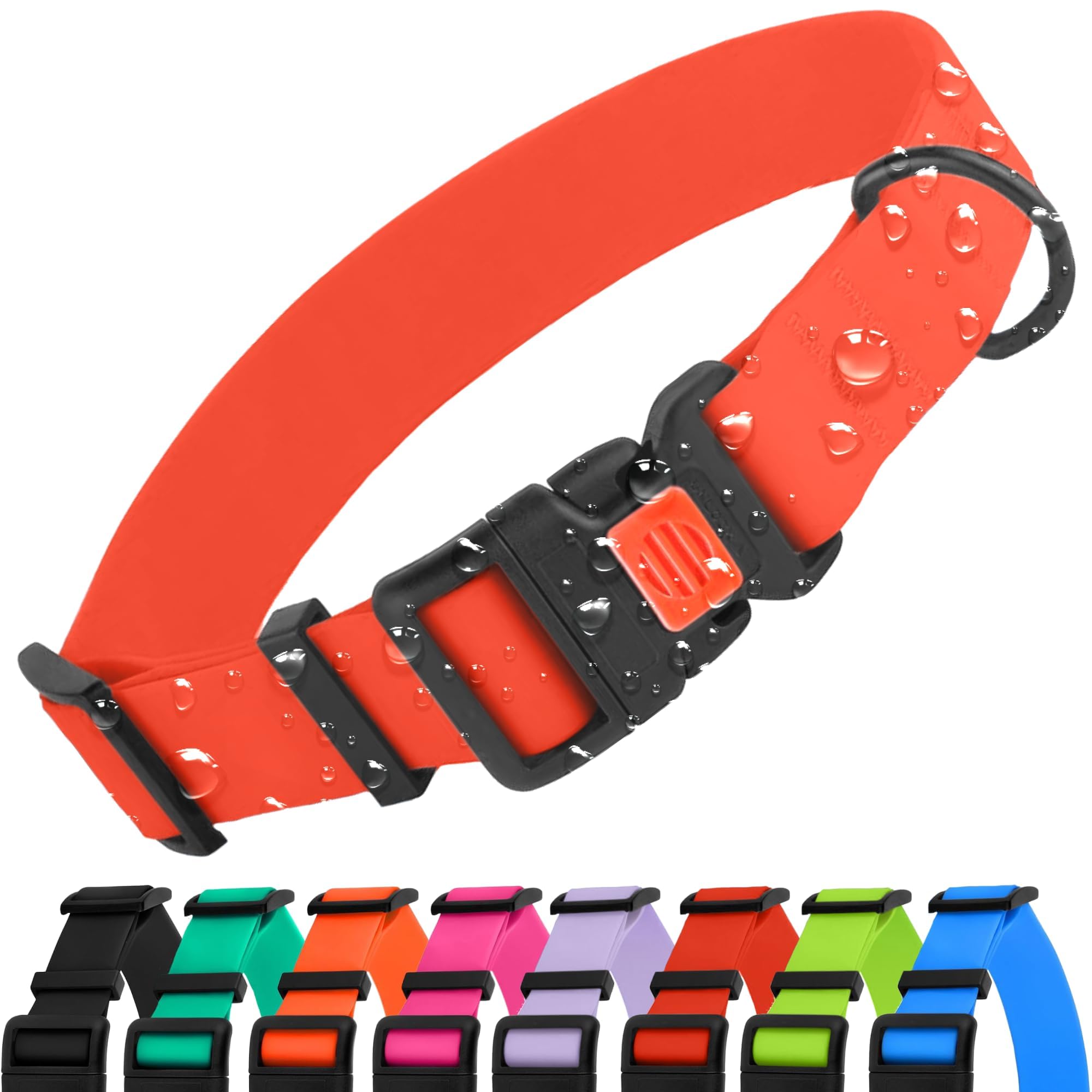 CollarDirect impermeable rojo para perro, ideal para paseos en lluvia
