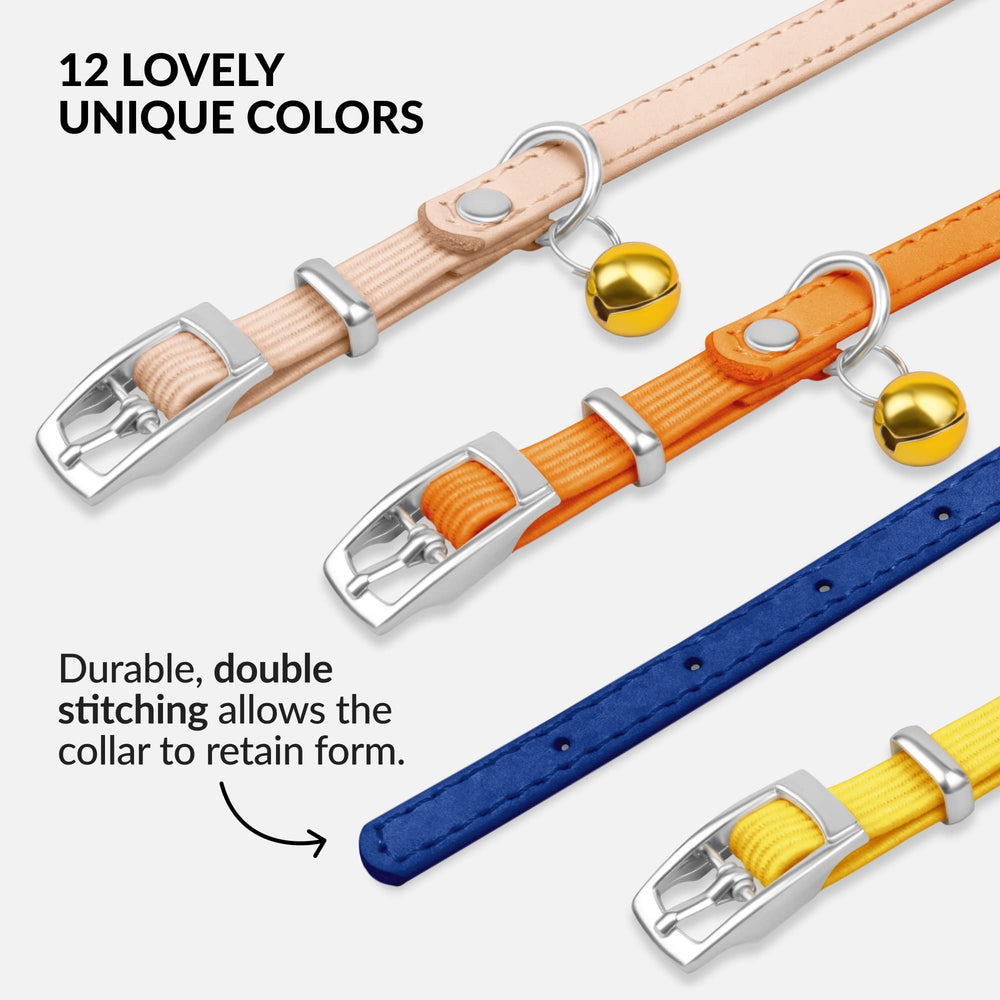 CollarDirect conjunto gato con cascabel colorido, localiza fácilmente al felino.