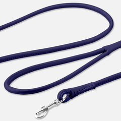 CollardDirect correa de cuero enrollada 6ft azul, ideal para paseos diarios.