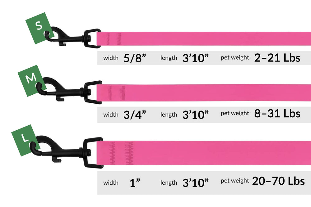 CollarDirect correa impermeable rosa para uso diario y paseo cómodo