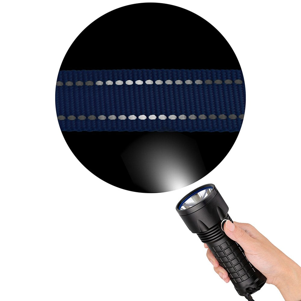 CollarDirect correa reflectante 5ft para caminatas nocturnas seguras.