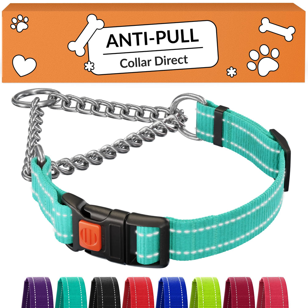 CollarDirect martingala con cadena inoxidable para perros y seguridad.