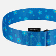 CollarDirect Martingale floral azul marino, herraje de alta resistencia para cualquier clima.