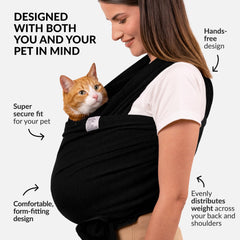 CollarDirect Sling para gatos, portador cómodo y seguro.