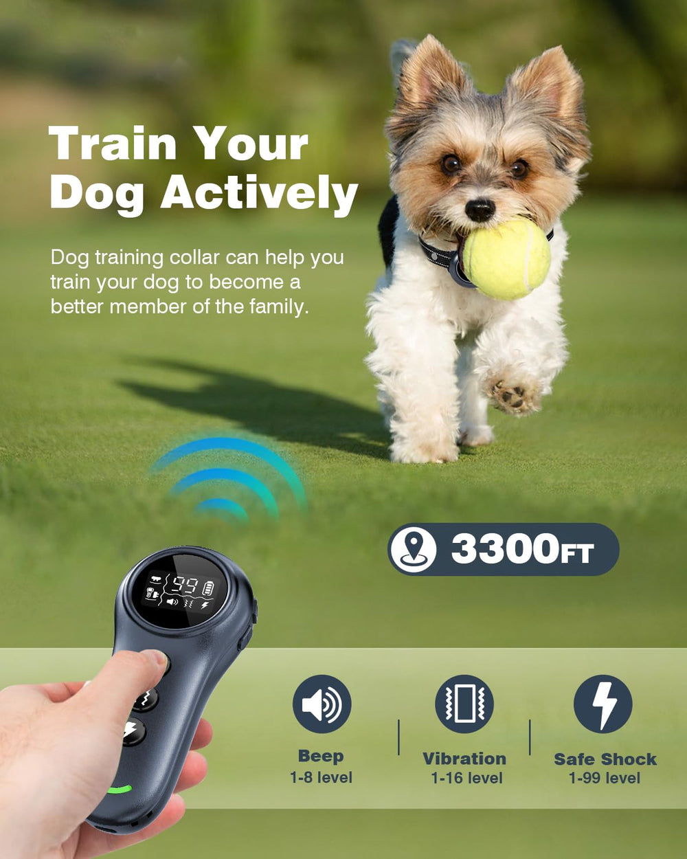 Colofrog alcance de 1000 m para perros en exteriores
