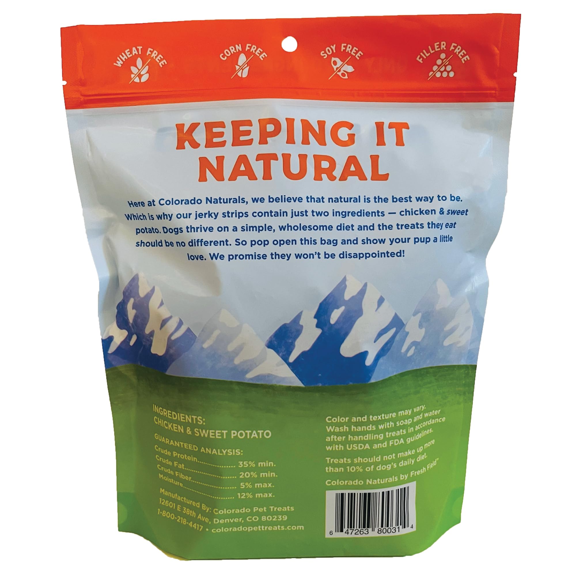 Colorado Naturals ingredientes clave sin rellenos para perros
