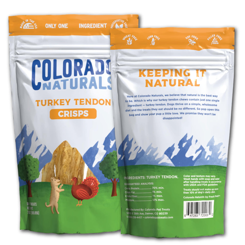 Colorado Naturals tendón de pavo, beneficios dentales al masticar
