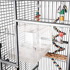 Colorday accesorios inoxidables, durabilidad y seguridad para el baño de aves.