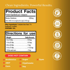 Colostrum-LD: etiqueta profesional visible, confianza veterinaria para nutrición diaria.