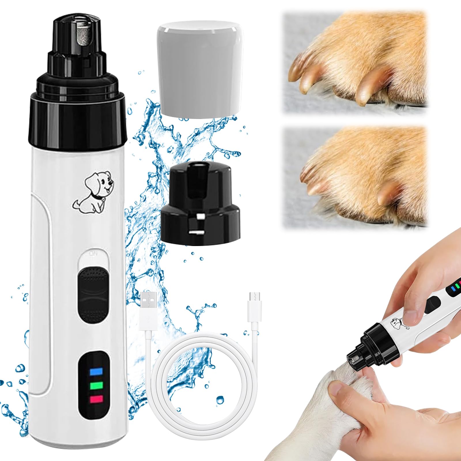 Colotte Lima de uñas para perros, diseño ergonómico y silencioso para menos estrés