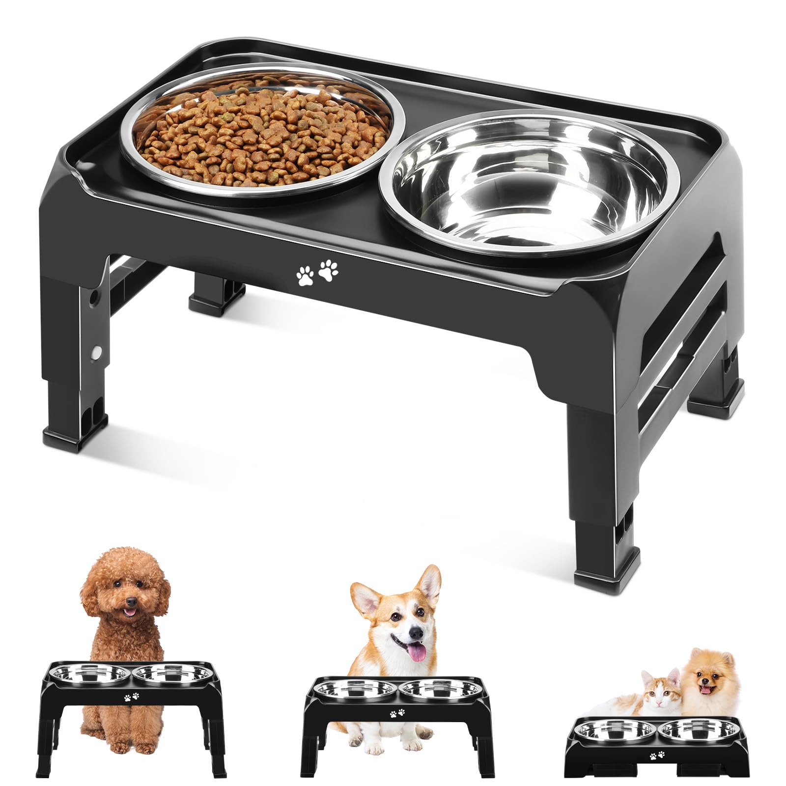 COMESOON cuenco elevado para perro pequeño facilita comer sin esfuerzo