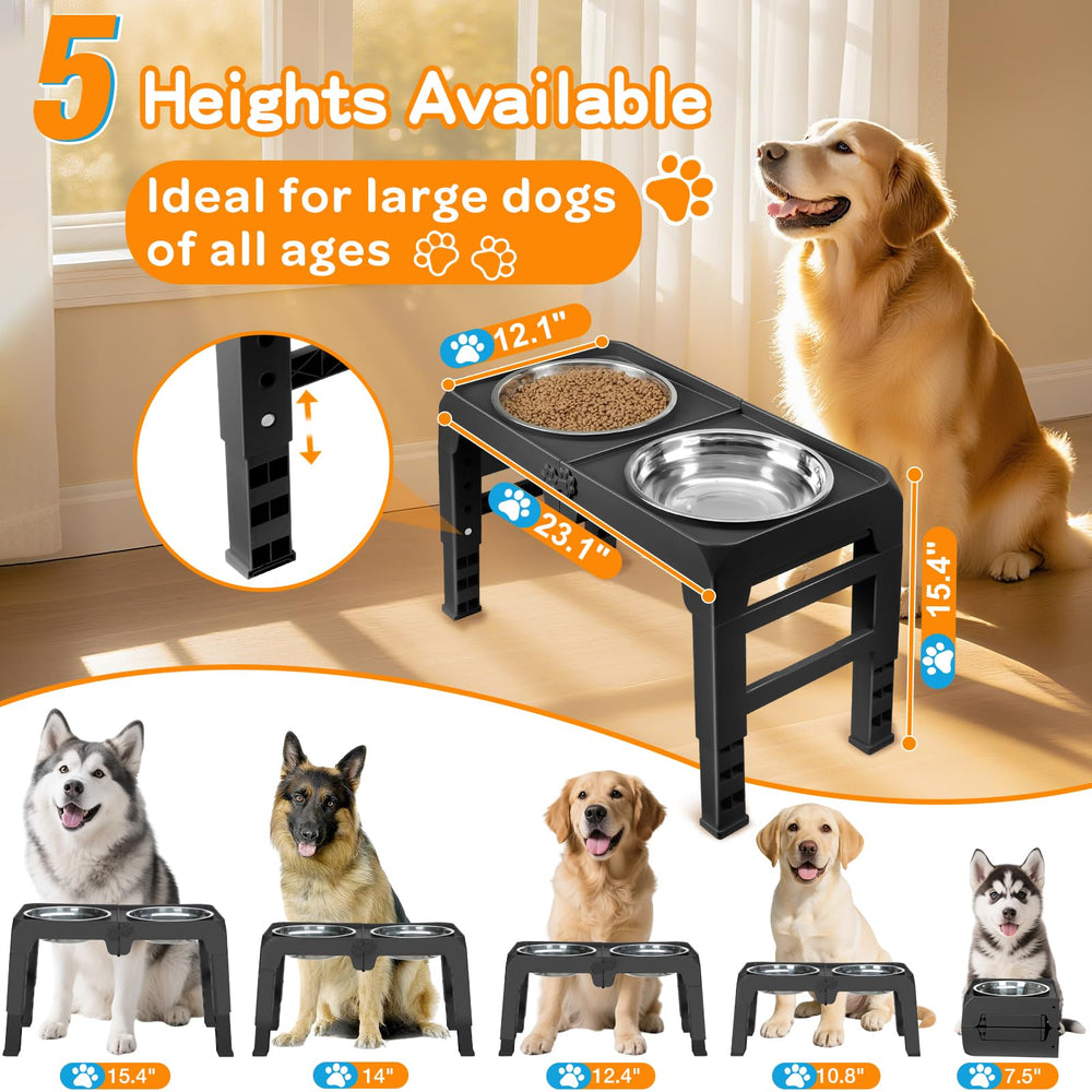 COMESOON soporte elevado con tazones estables para perros grandes.