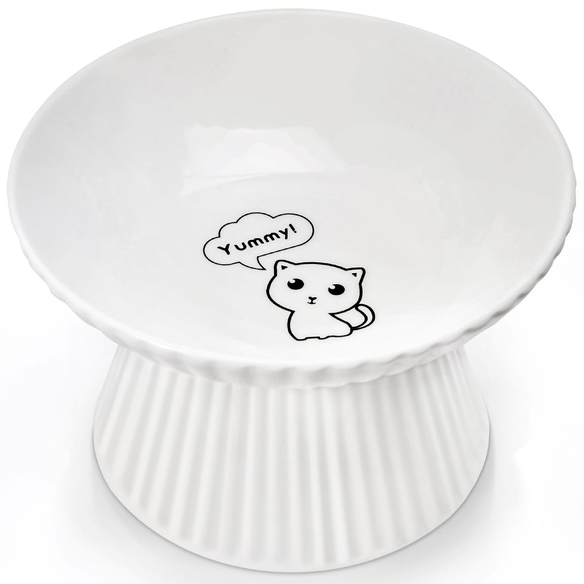 Comesoon tazón elevado para gatos con cerámica, postura cómoda al comer.