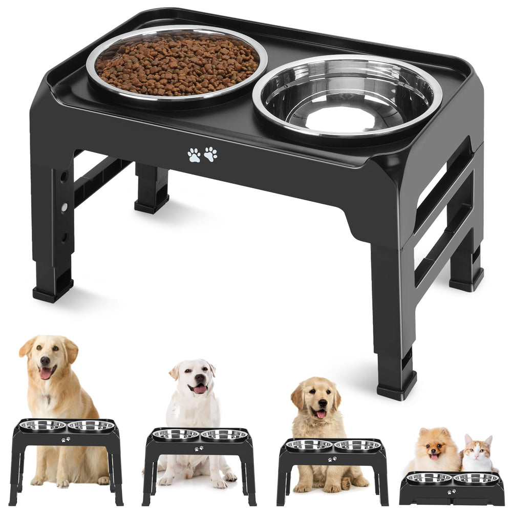 COMESOON tazones elevados para perros, altura ajustable para mayor comodidad al comer