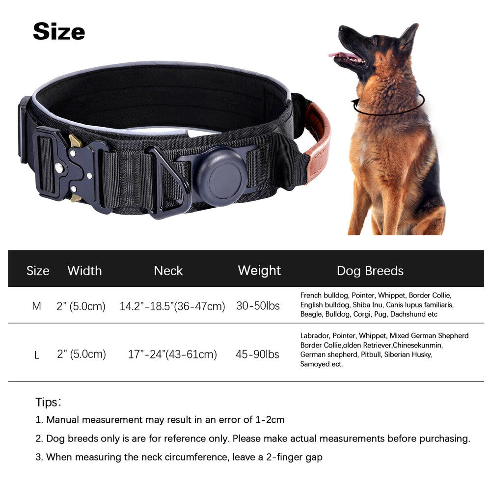 Collar AirTag Comfluxe de nylon 1000D con forro suave para comodidad prolongada.