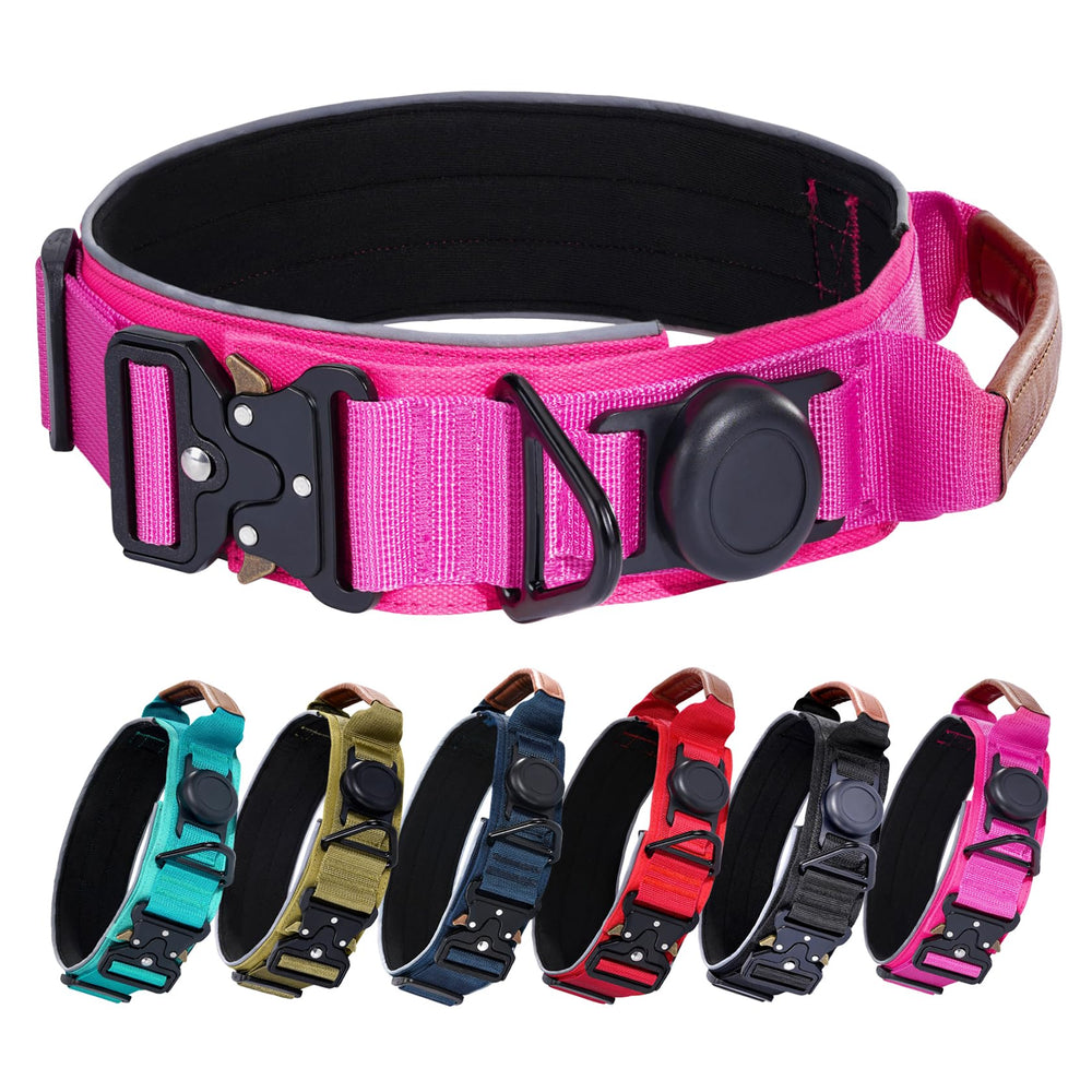 Collar Comfluxe AirTag con soporte, rastreo seguro y resistente al agua.
