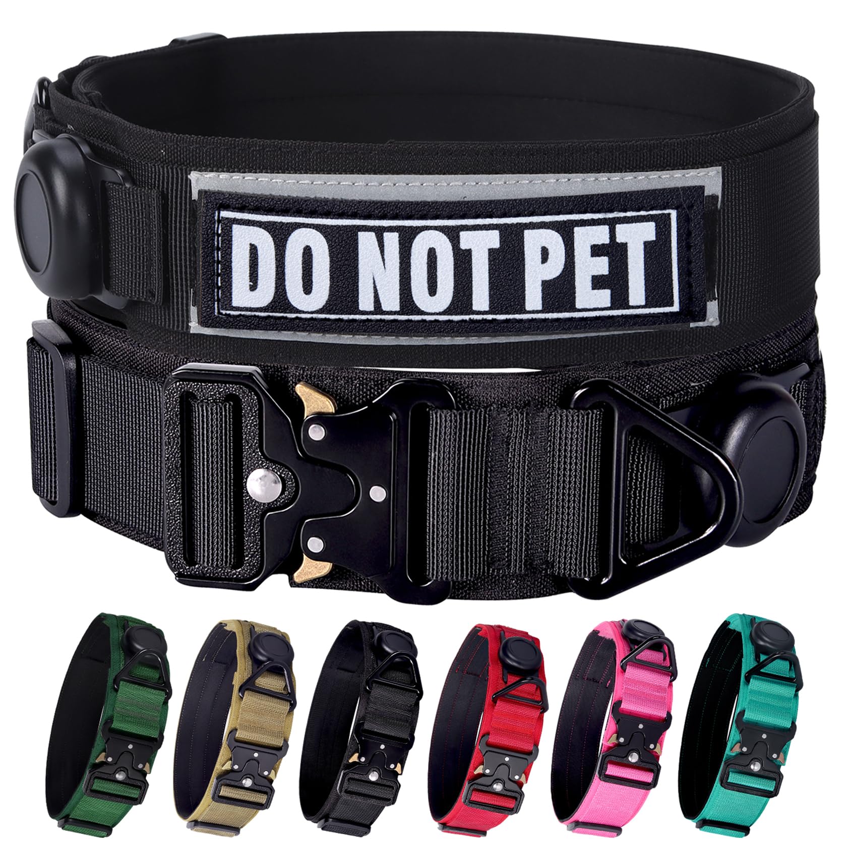 Collar Comfluxe con AirTag integrado para localización de perros grandes.