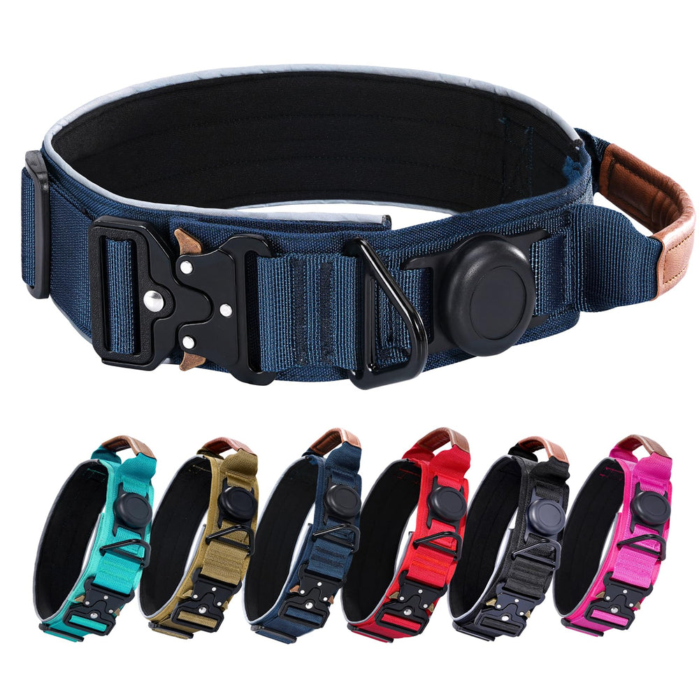 Collar AirTag Comfluxe con 2 pulgadas en azul oscuro para rastreo exterior