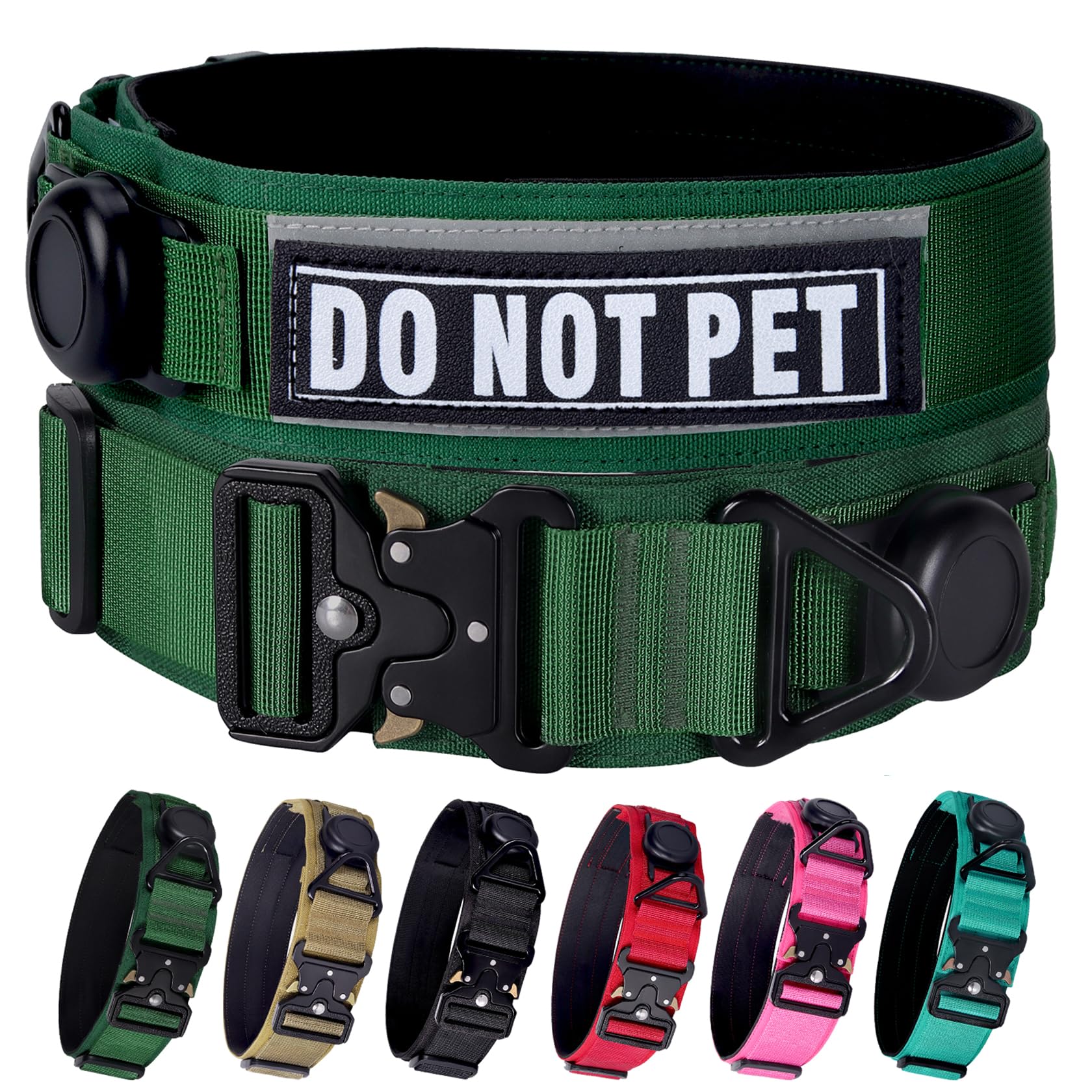 Collar Comfluxe con porta AirTag para seguimiento seguro al exterior.