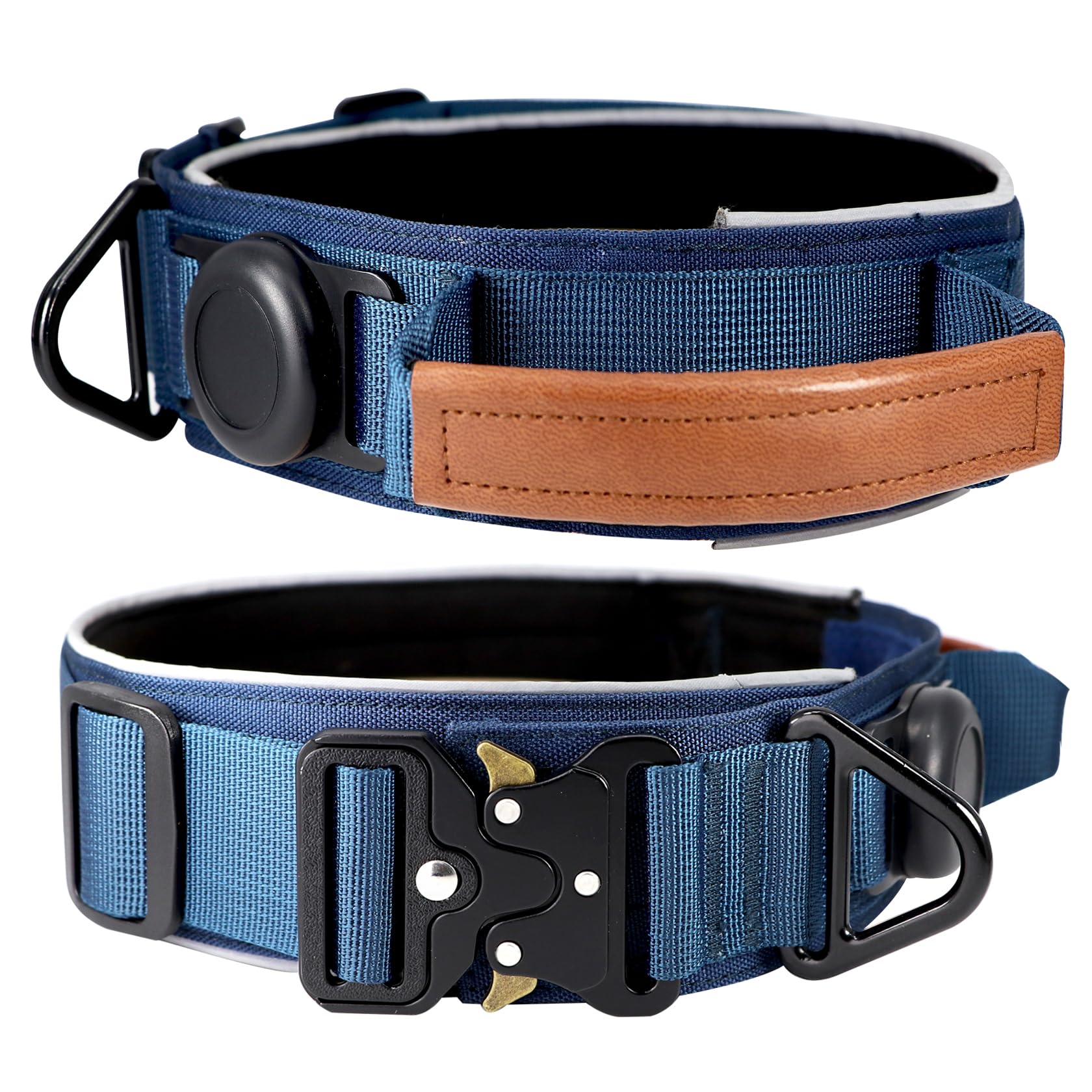 Collar Comfluxe con hebilla de metal rápida para un ajuste seguro.