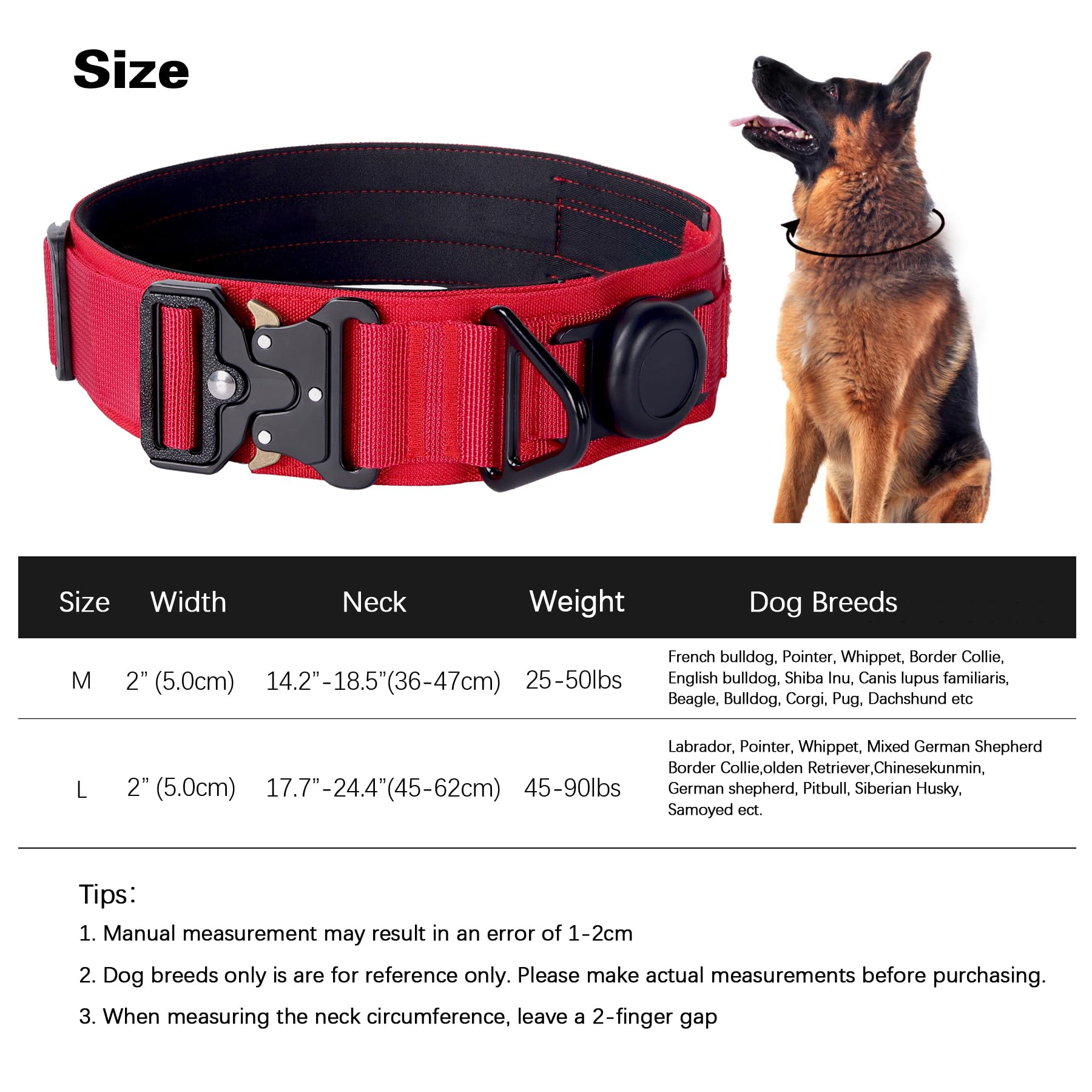 Sistema de liberación rápida para quitar el collar en emergencias.