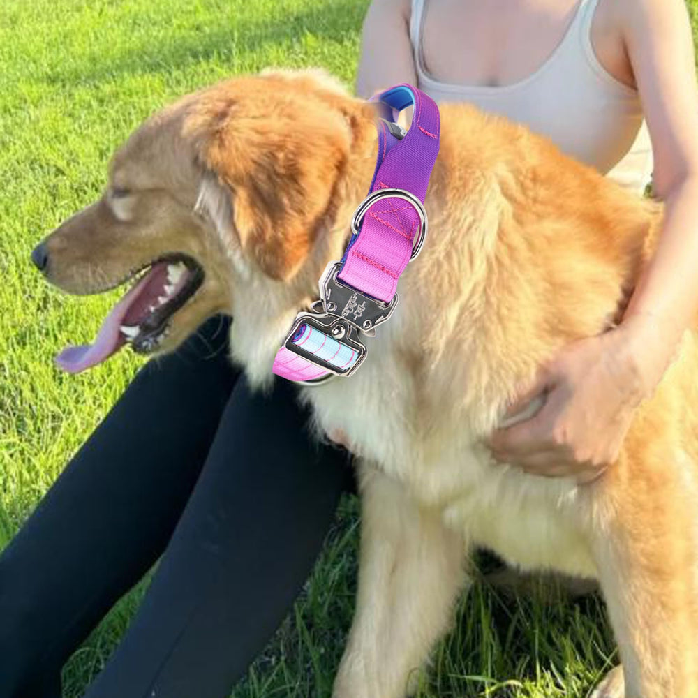 Collar táctico Comfluxe con hebilla rápida metálica para cambios rápidos.
