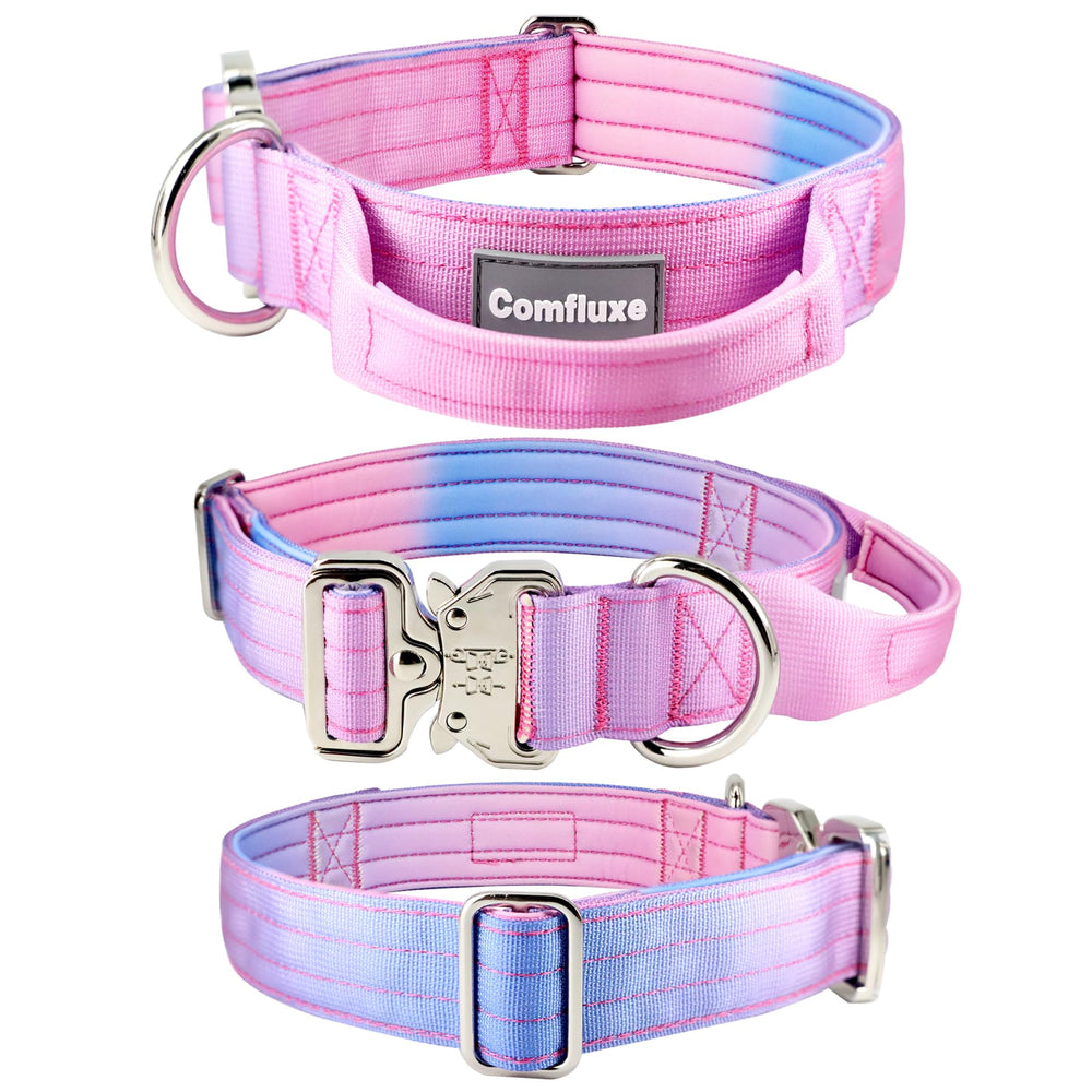 Collar táctico Comfluxe gradiente rosado para mayor visibilidad al aire libre
