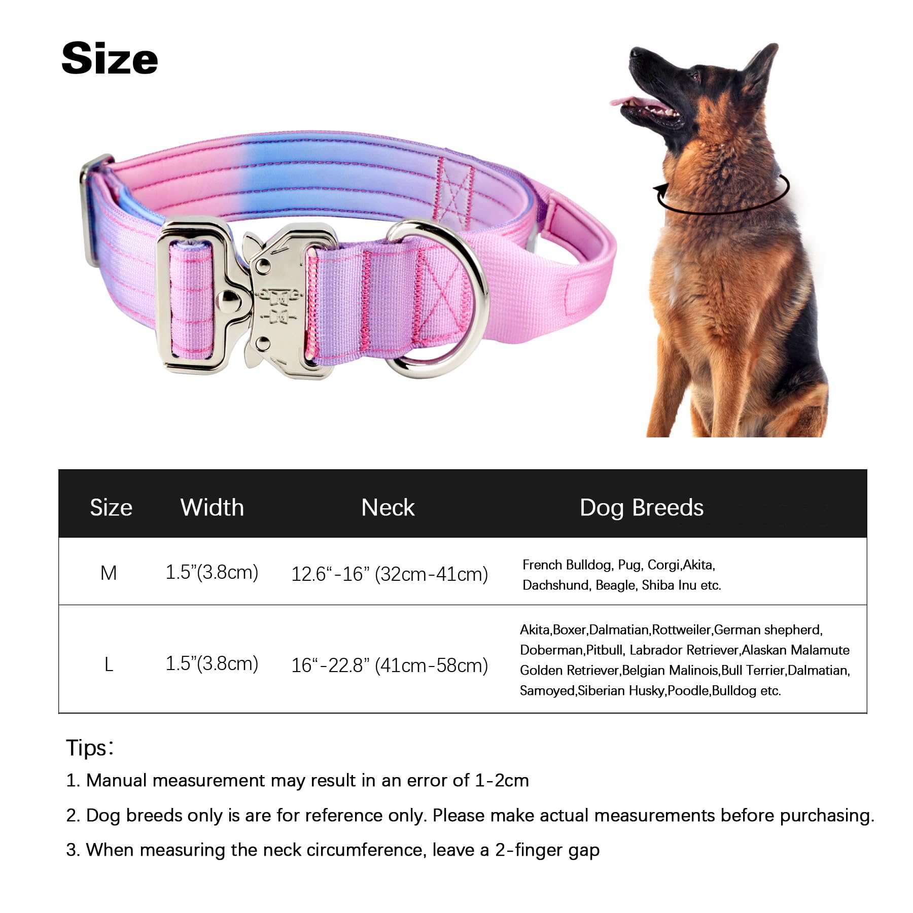 Collar Comfluxe con mango de control para guía suave en rosa
