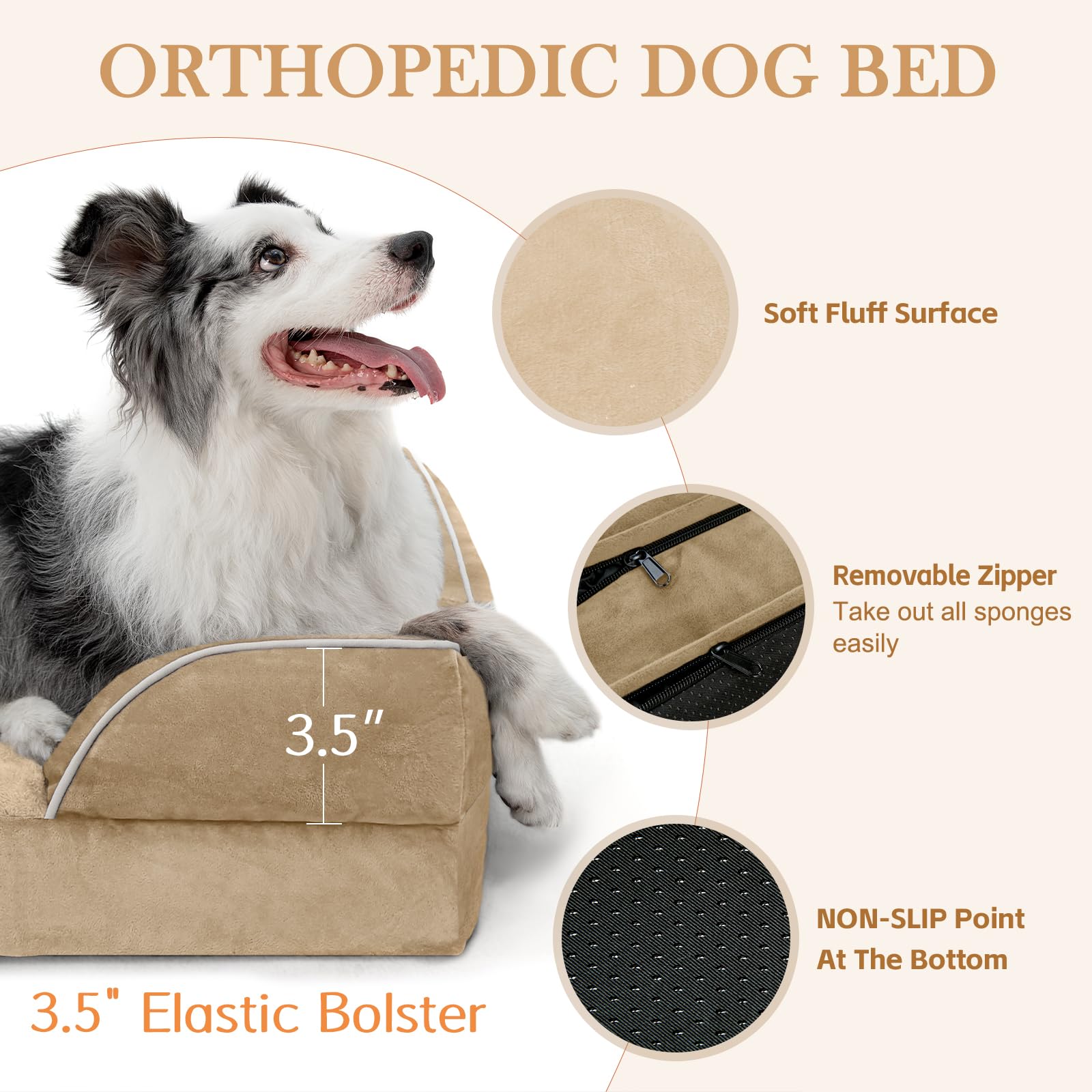 Base antideslizante Comfort Expression mantiene la cama en su sitio.