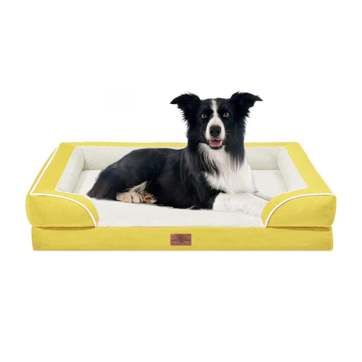Comfort Expression cama ortopédica para perro grande, vista general con soporte para articulaciones.