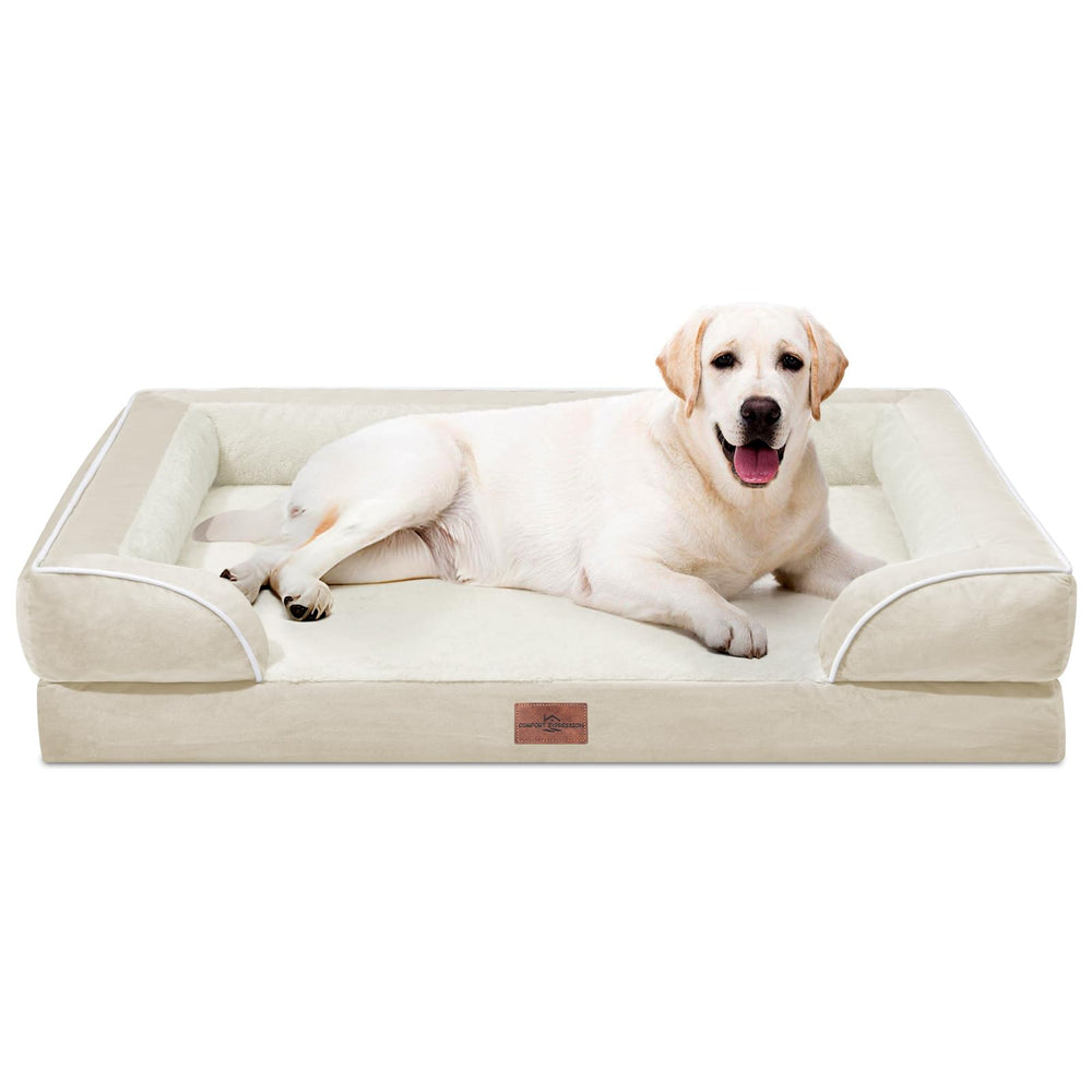 Cama Comfort Expression para perros grandes, vista frontal, soporte suave para articulaciones.