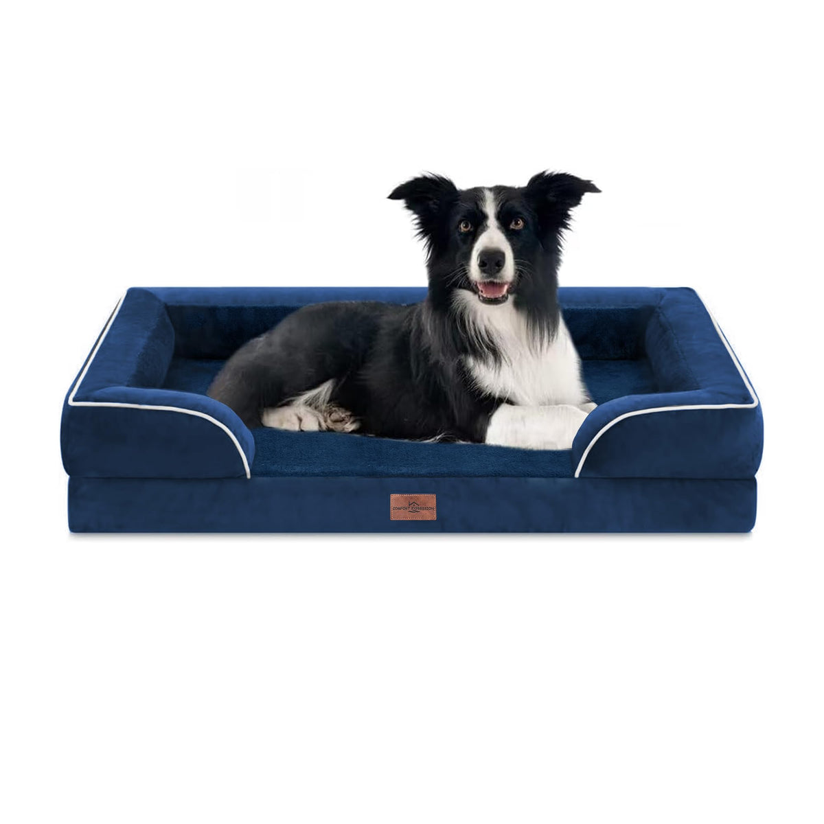 Cama ortopédica Comfort Expression para perros grandes, diseño envolvente para mayor seguridad y confort.