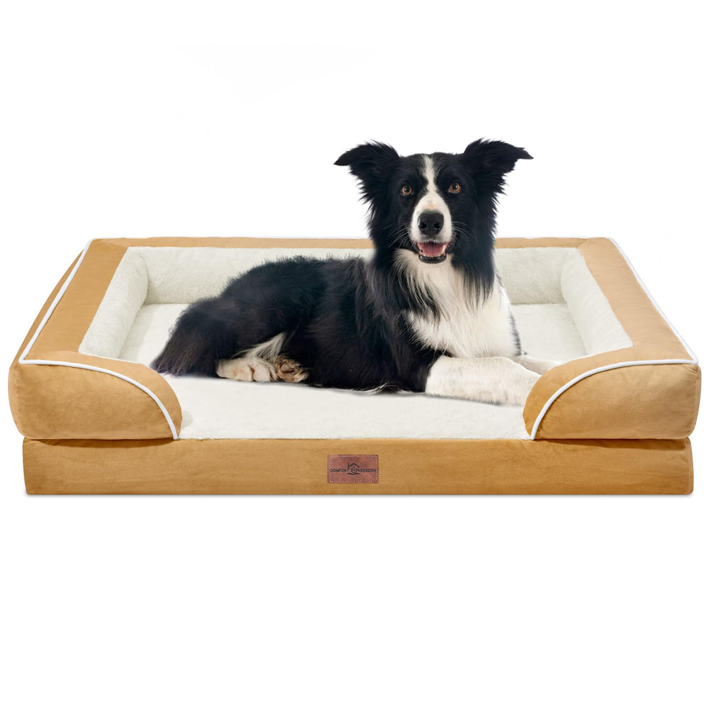 Cama Comfort Expression con espuma huevo ofrece soporte ergonómico para perros grandes